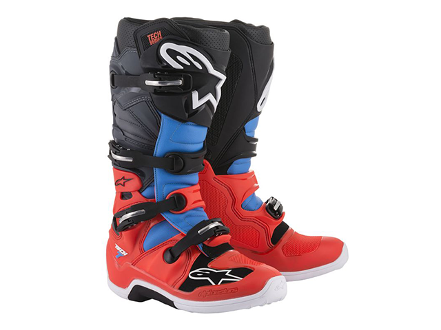 ALPINESTAR TECH 7 MX BOOT - RED/GRAY/BLACK